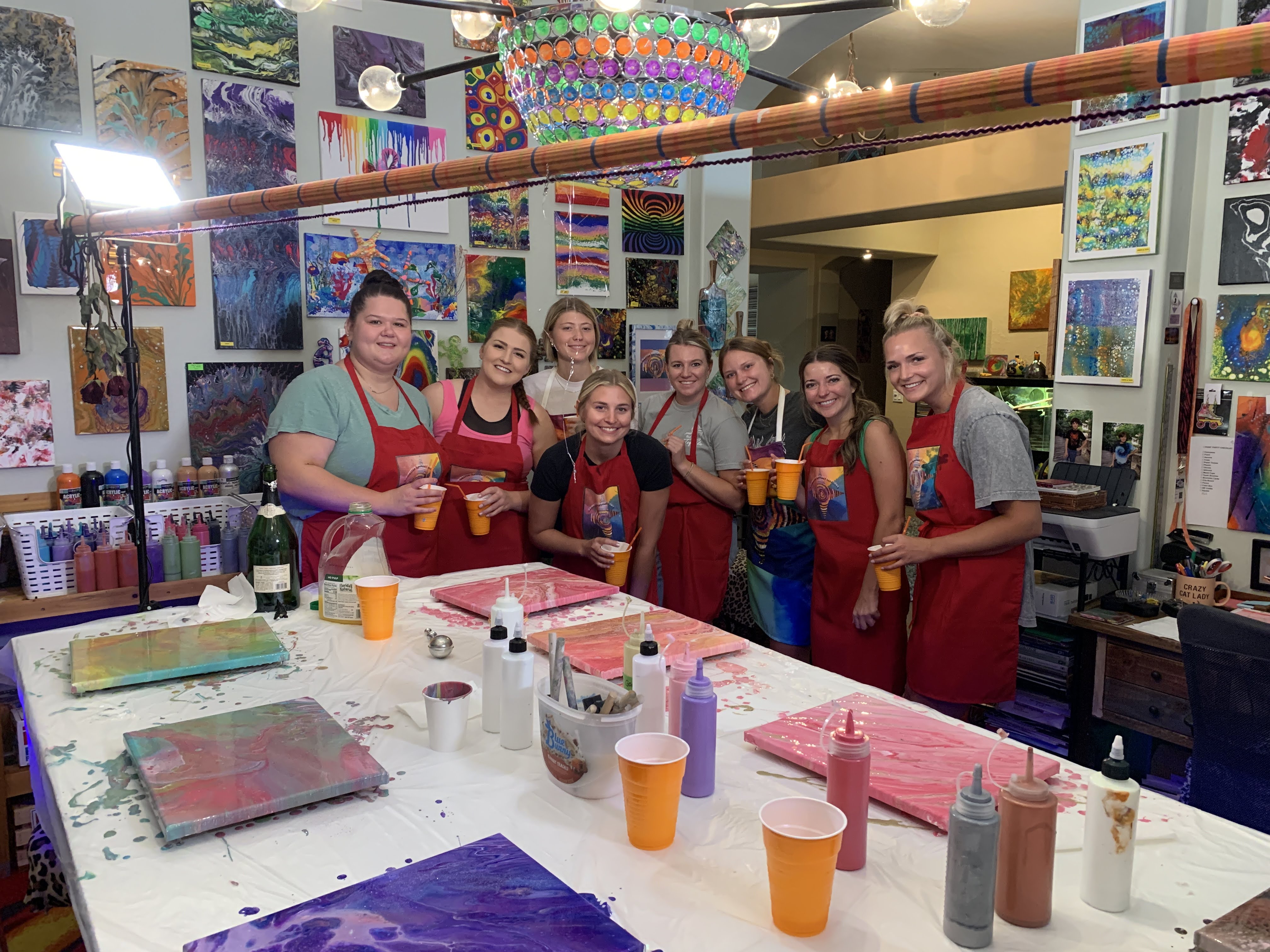 Paint Pouring Class gallery photo 13